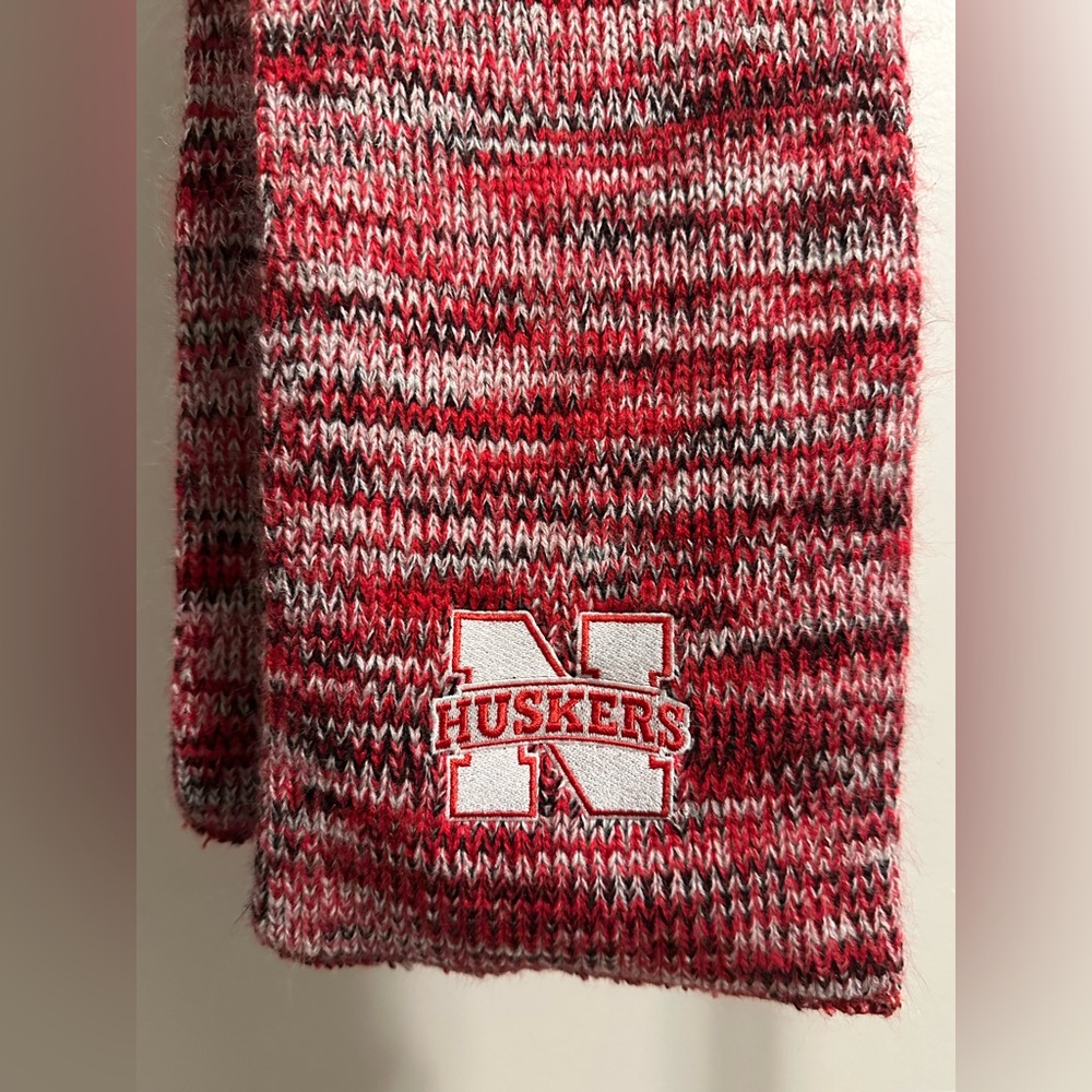 Nebraska Huskers Red and Black Scarf